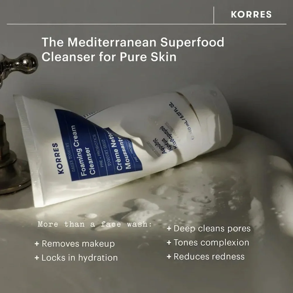 🆕 KORRES Mini Greek Yoghurt Foaming Cream Cleanser 75 mL NIB